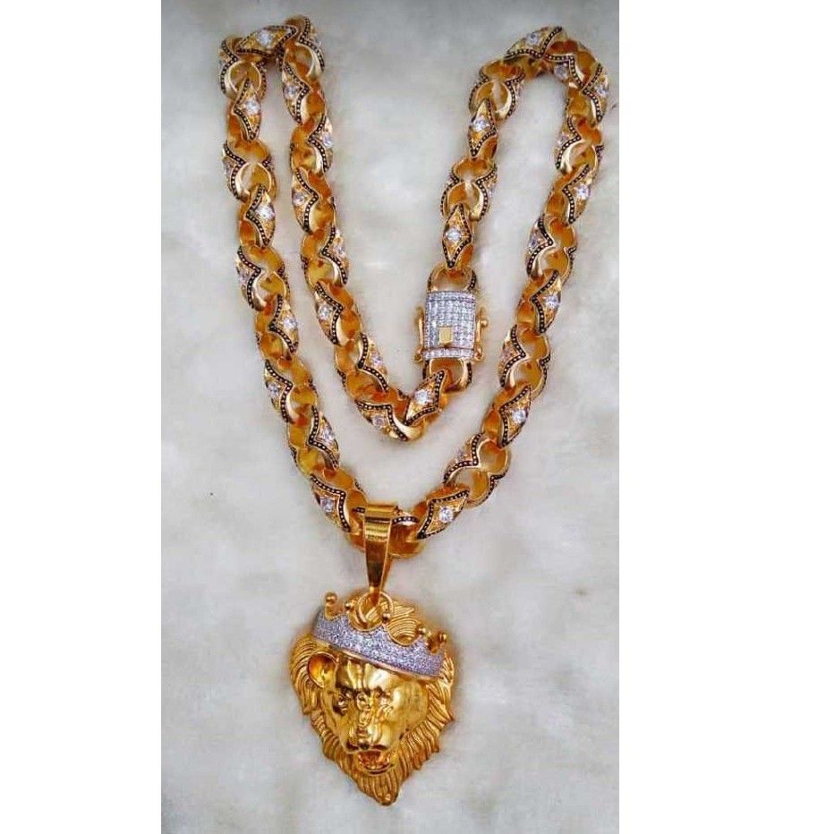 Gents gold chain-pendant