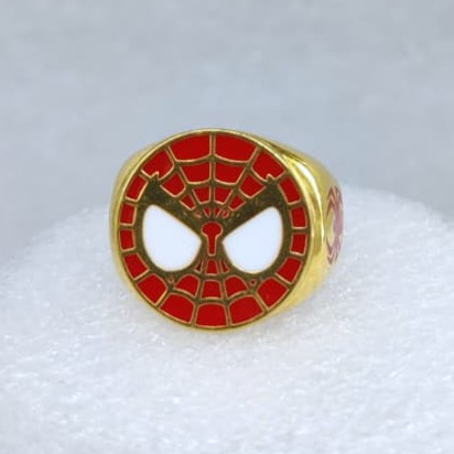 916 Gold Fancy Spider-Man Face Ring