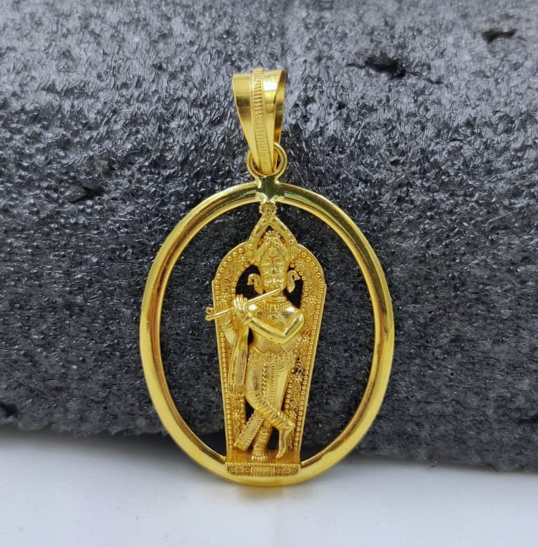 916 Gold Fancy Ghanshyam Maharaj Pendant