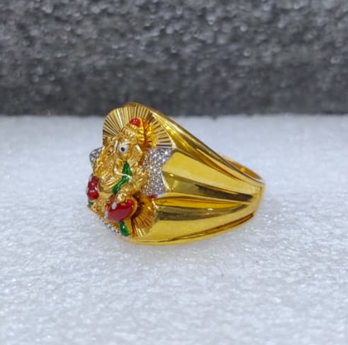 916 Gold Fancy Ganapati Ring