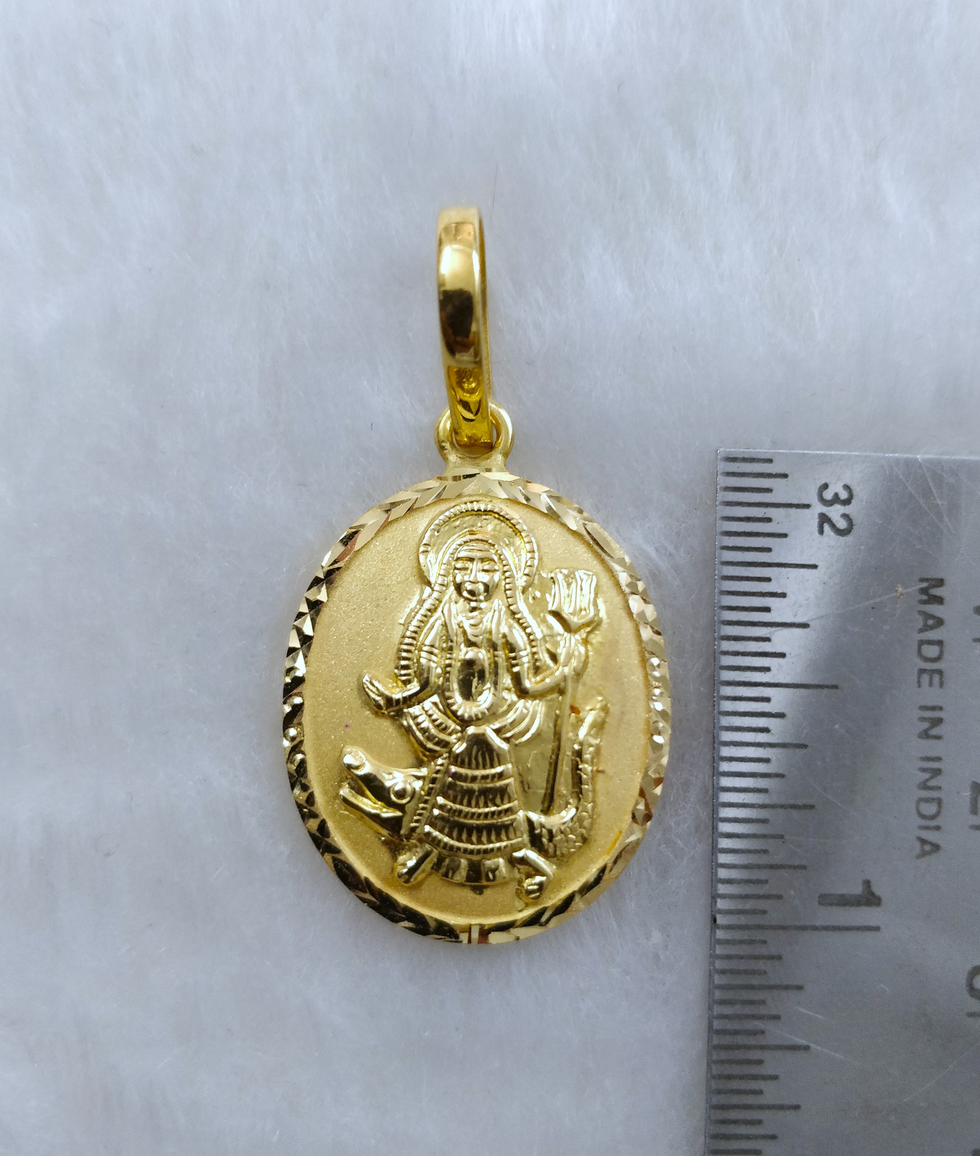 916 Gold Fancy Khodiyar Maa Pendant
