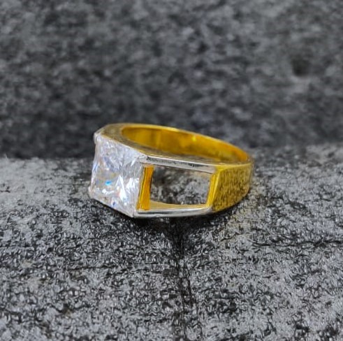 916 Gold Singal Stone Ring