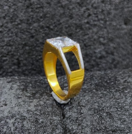 916 Gold Singal Stone Ring