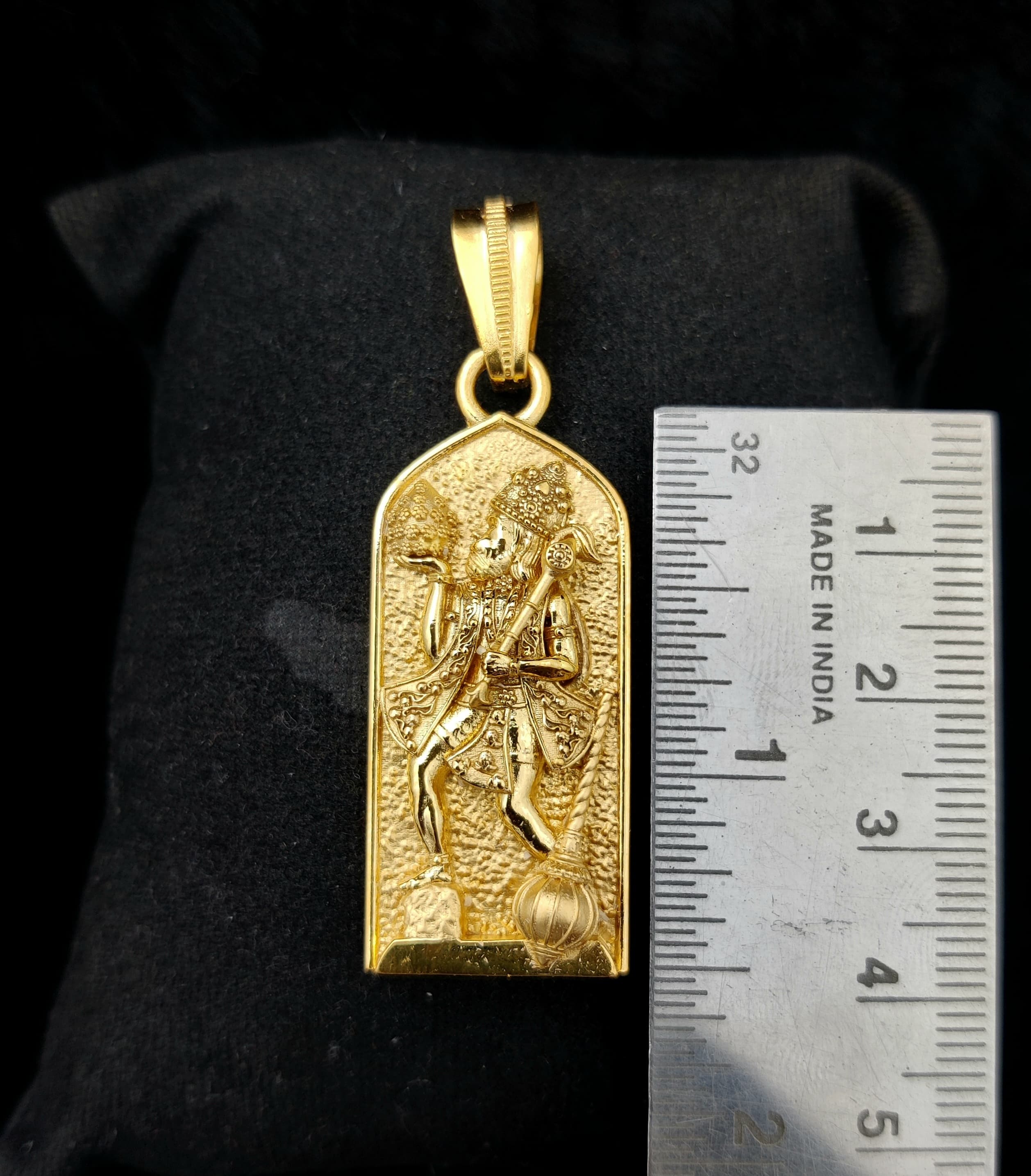 916 Gold Fancy Hanumandada Pendant