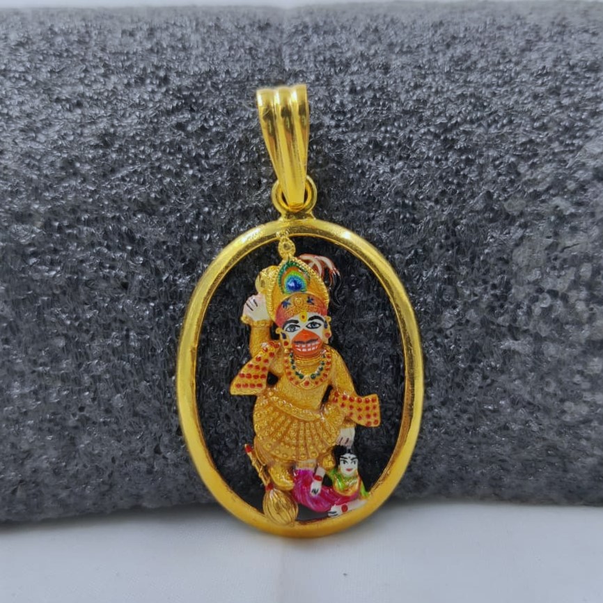 916 Gold Fancy Kastbhanjan Dev Pendant