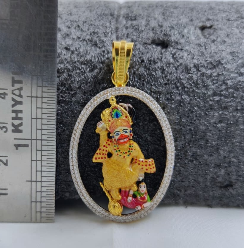 916 Gold Fancy Kastbhanjan Dev Pendant