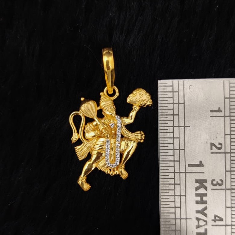 916 Gold Fancy Hanuman Pendant