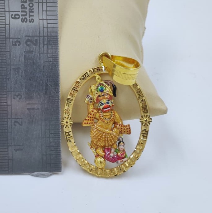 916 Gold Fancy Kastbhanjan Dev Pendant