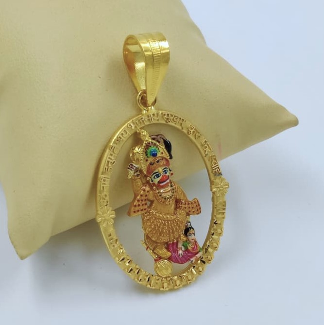 916 Gold Fancy Kastbhanjan Dev Pendant