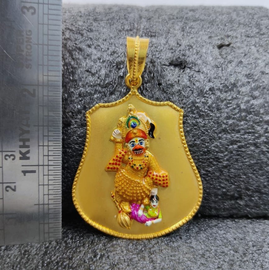 916 Gold Fancy Kastbhanjan Dev Pendant