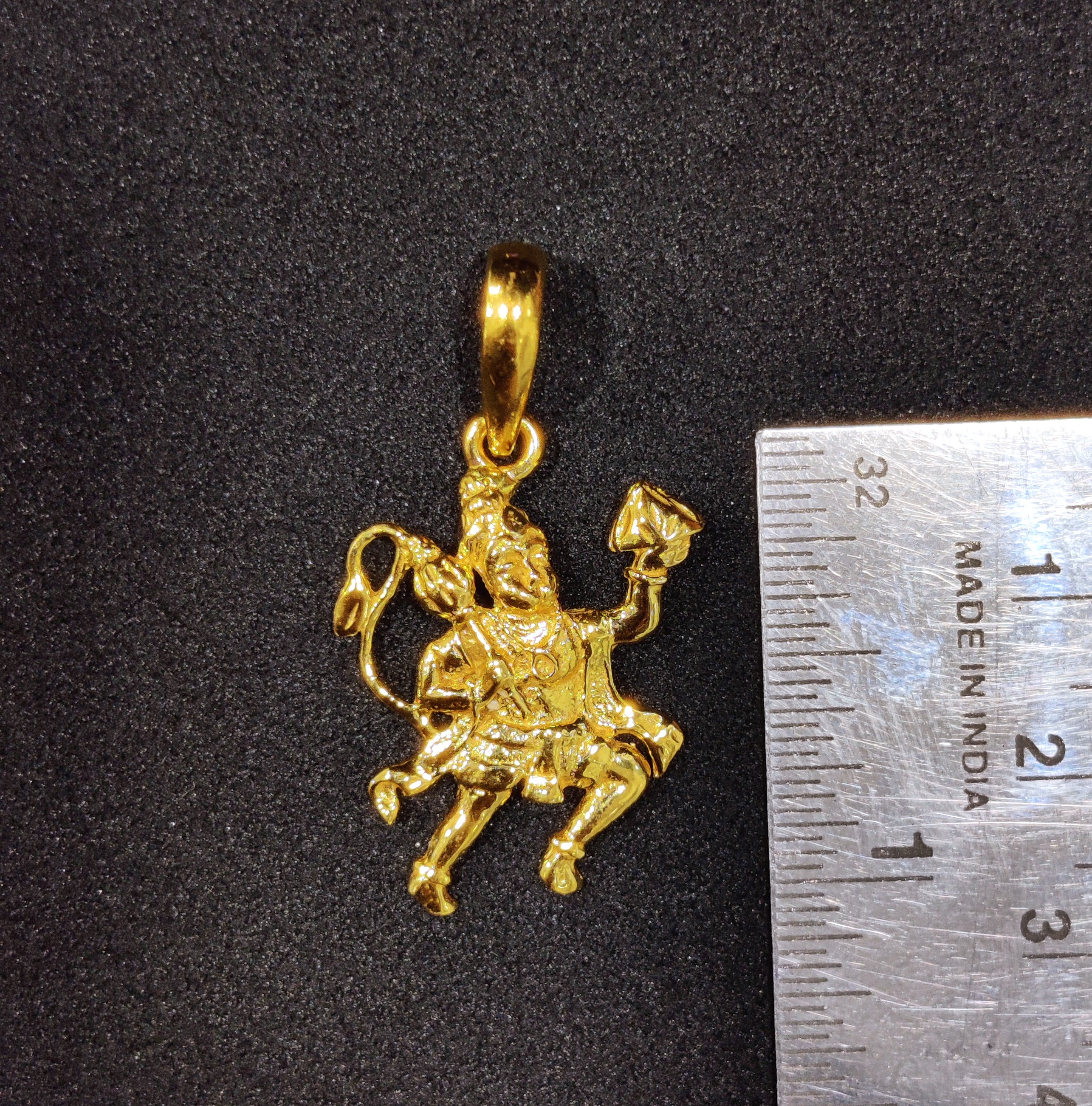 916 Gold Fancy Hanuman Pendant