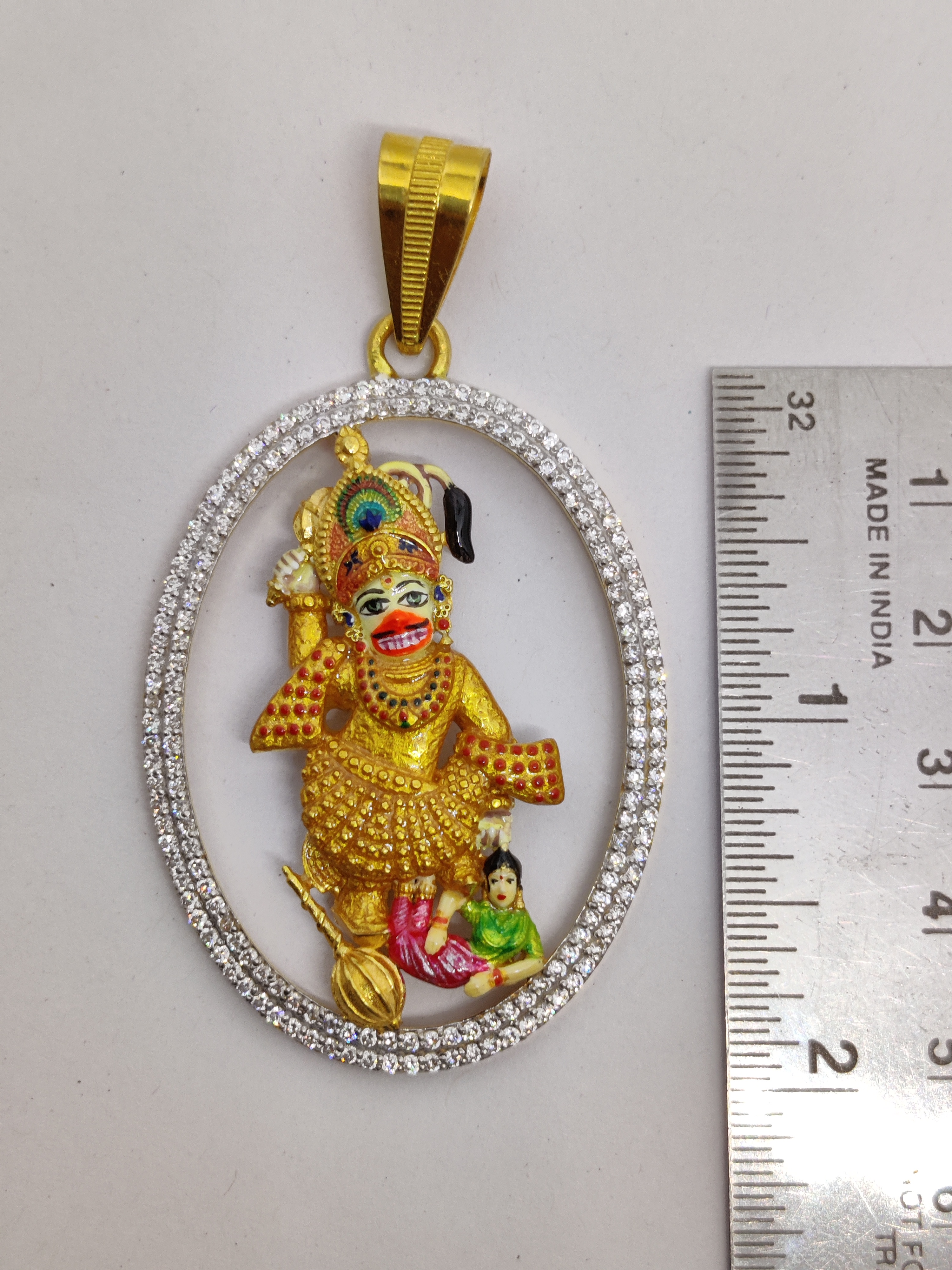916 Gold kastbhanjan Dev Pendant