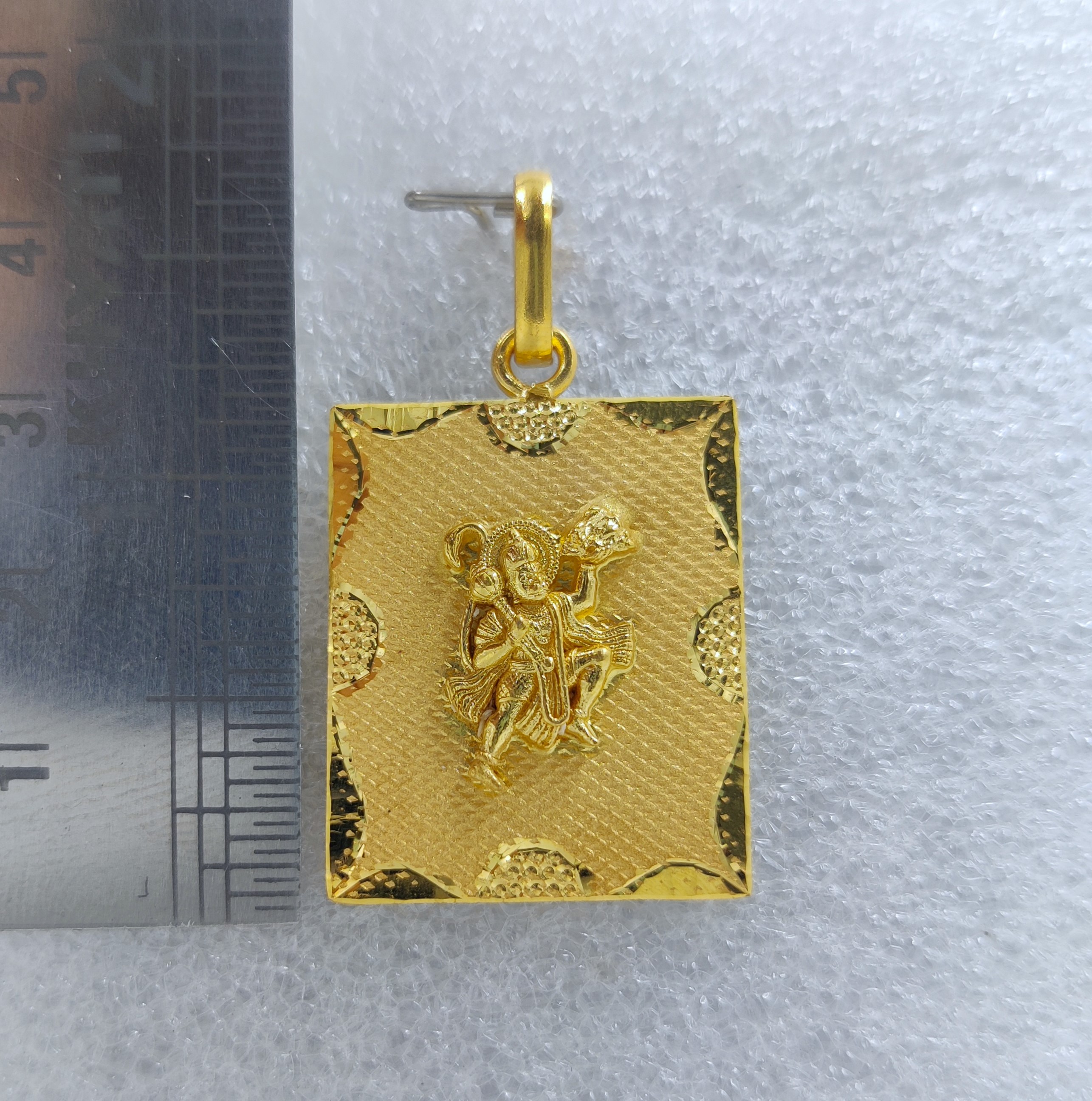 916 Gold Fancy Hanuman Pendant-2