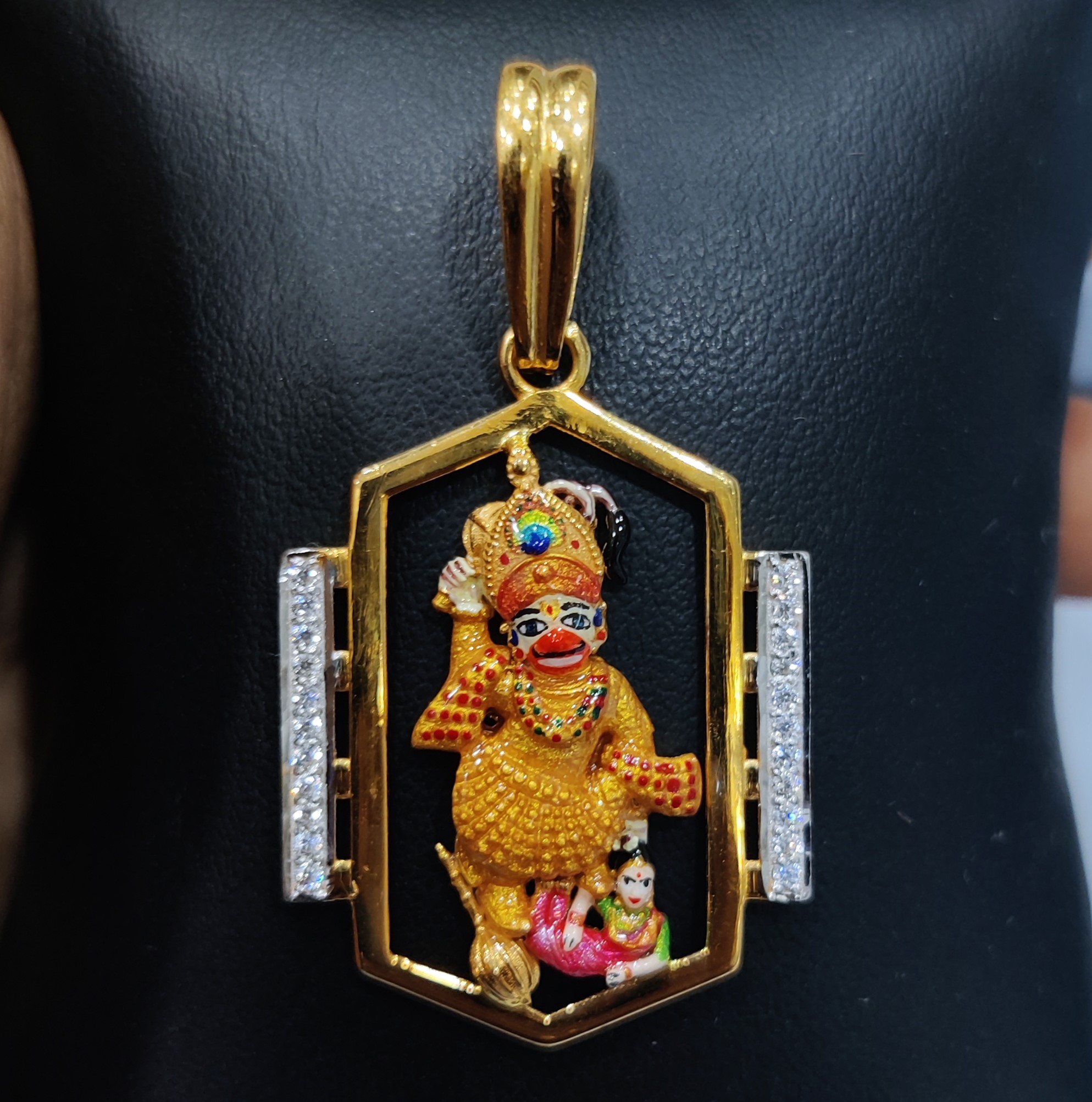 916 Gold Fancy Kastbhanjan Dev Pendant-14