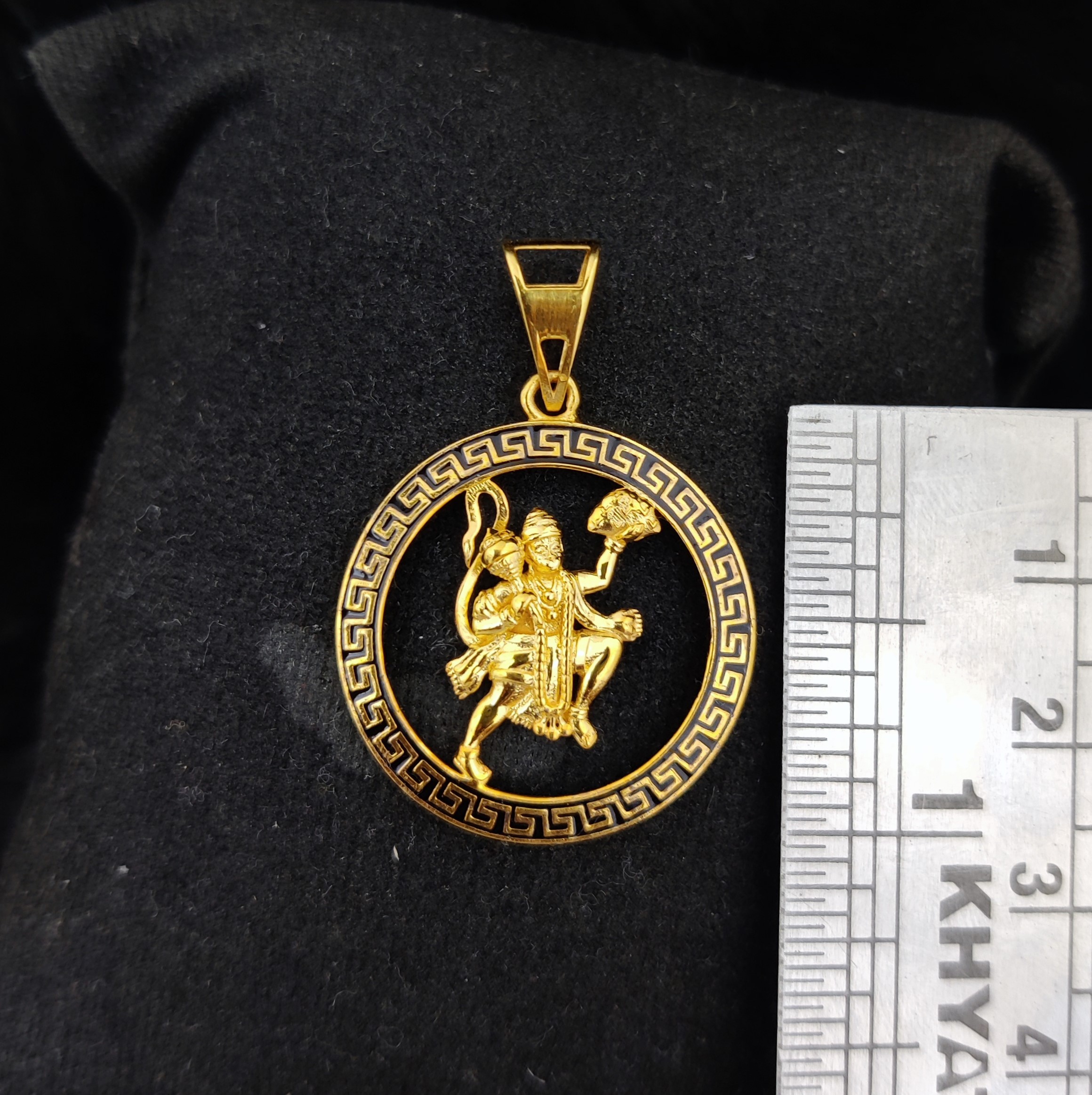 916 Gold Fancy Hanuman Dada Pendant