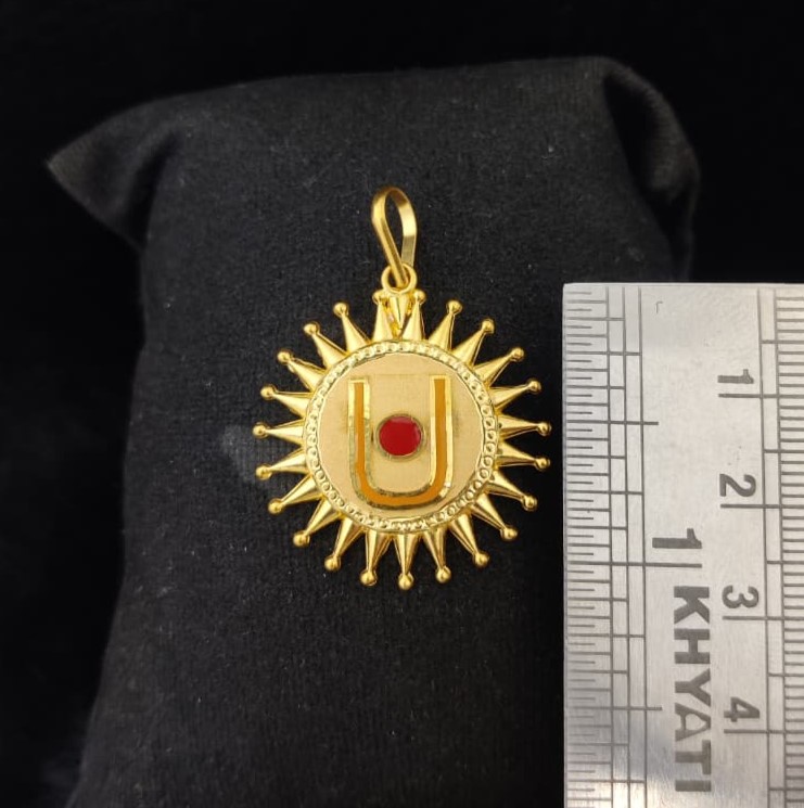 916 Gold Fancy Tilak Chandalo Surya Pendant