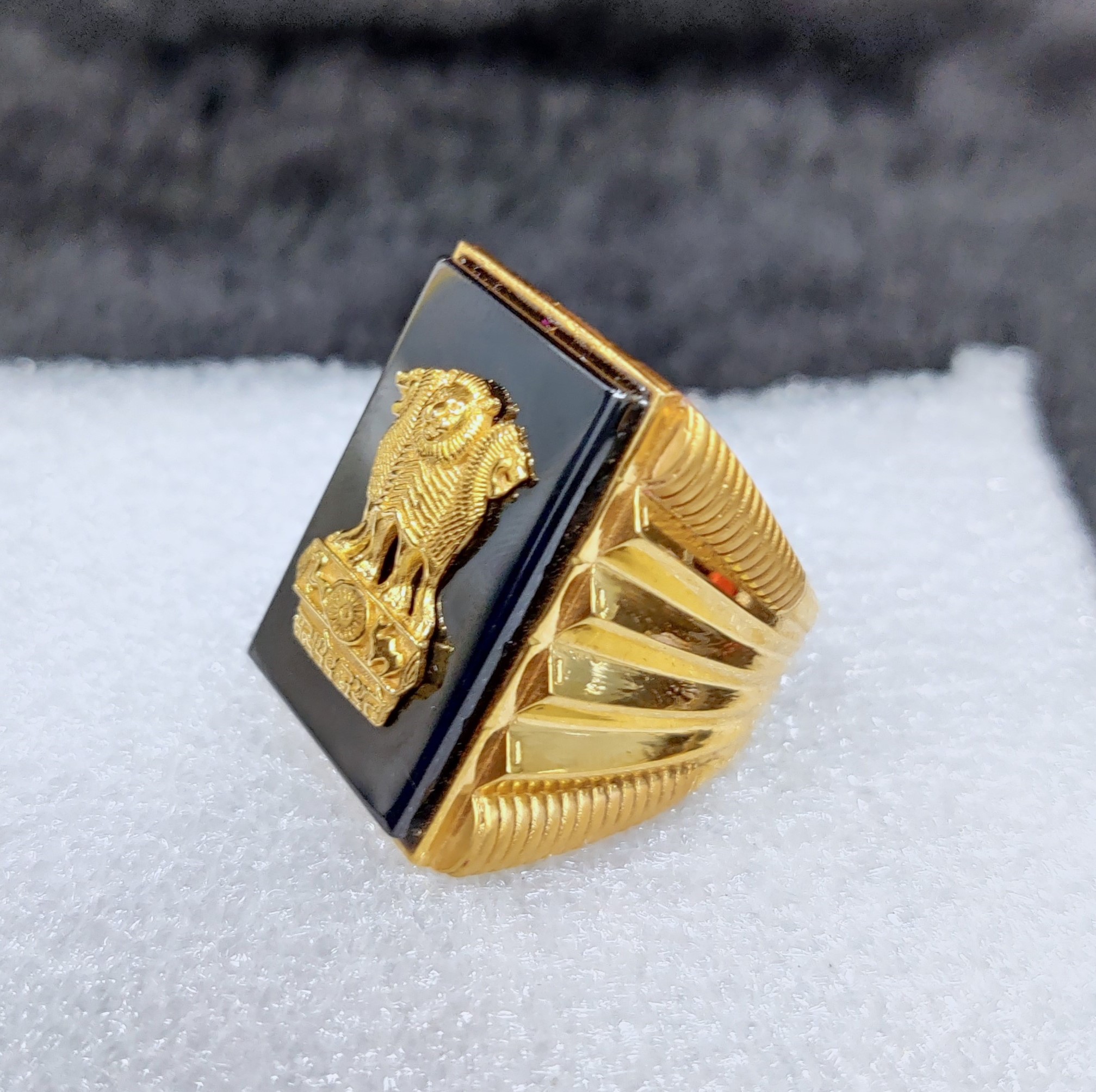 916 Gold Fancy Ashok Stambh Ring