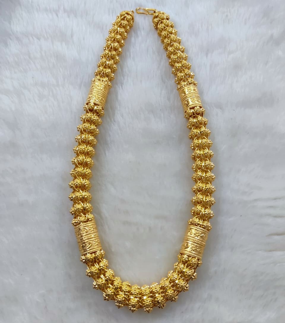 916 Gold Super Hollow Bahubali Chain