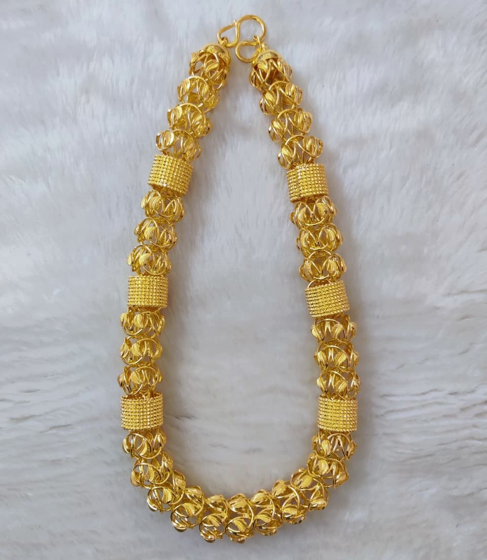 916 Gold Bahubali Hollow Chain