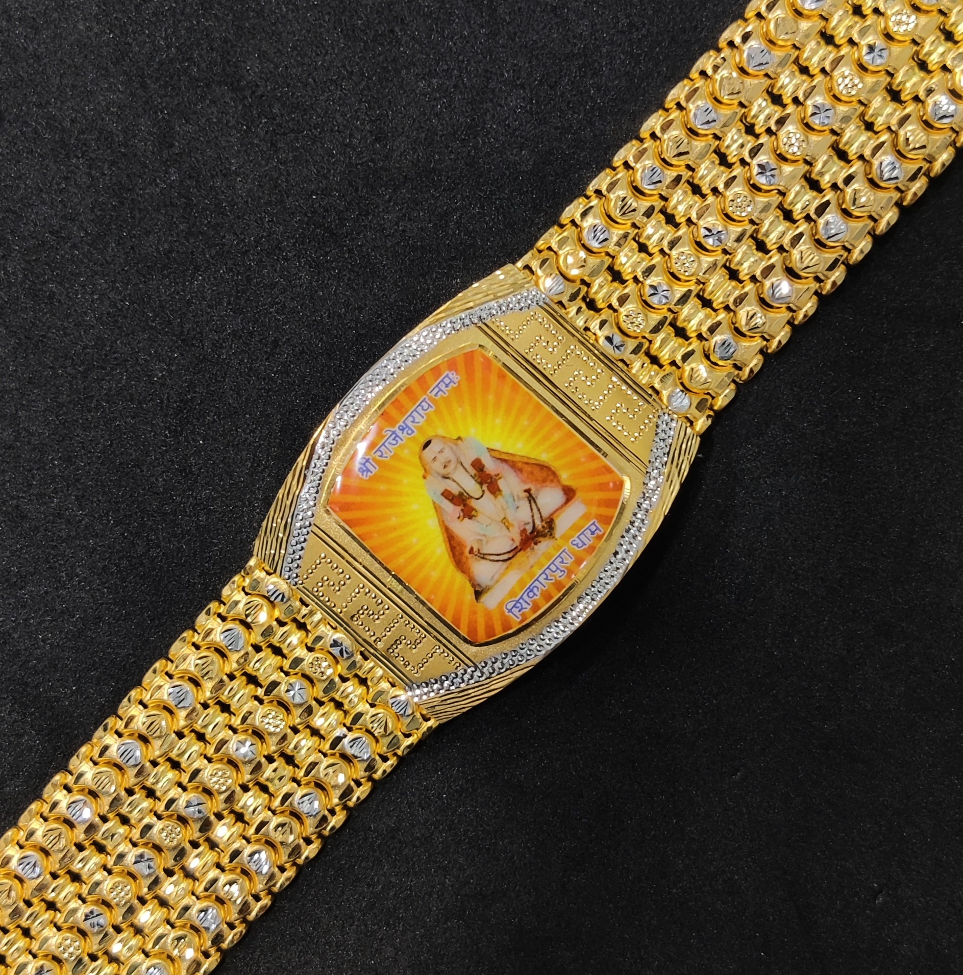 916 Gold Bahubali Photo Mina Pendant-21