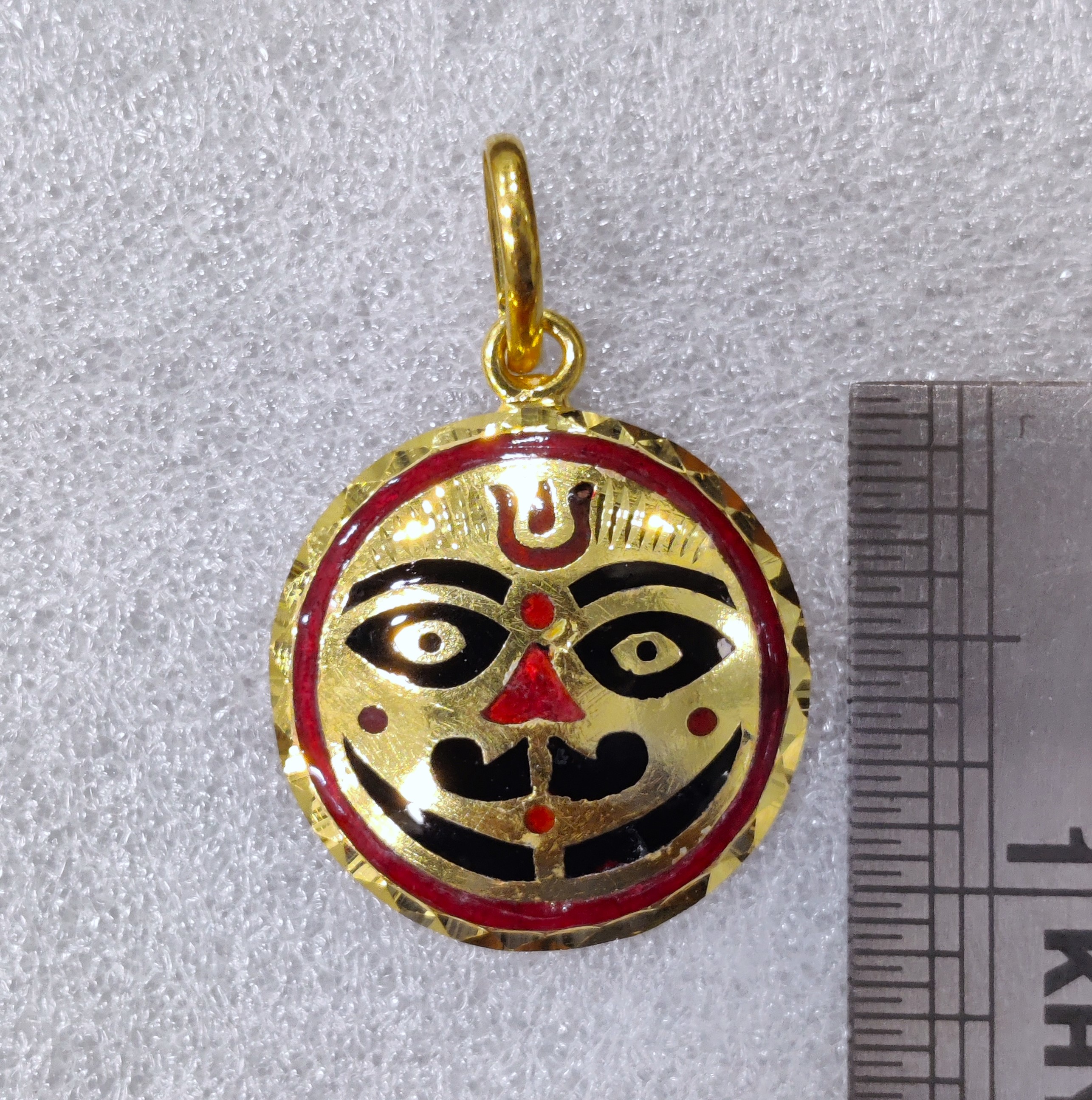 916 Gold Balaji Minakari Pendant