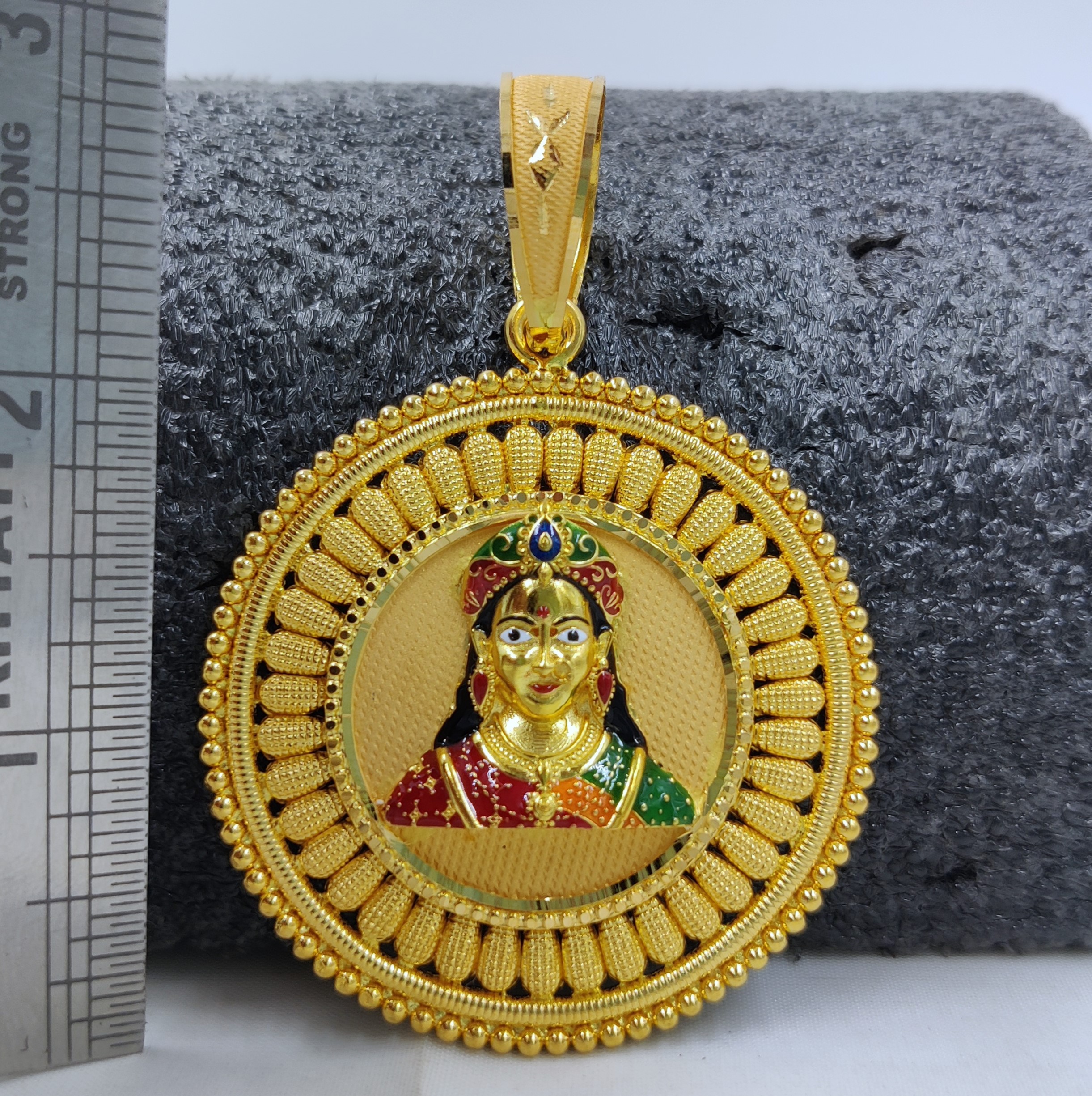 916 Gold Fancy Chehar Maa Pendant