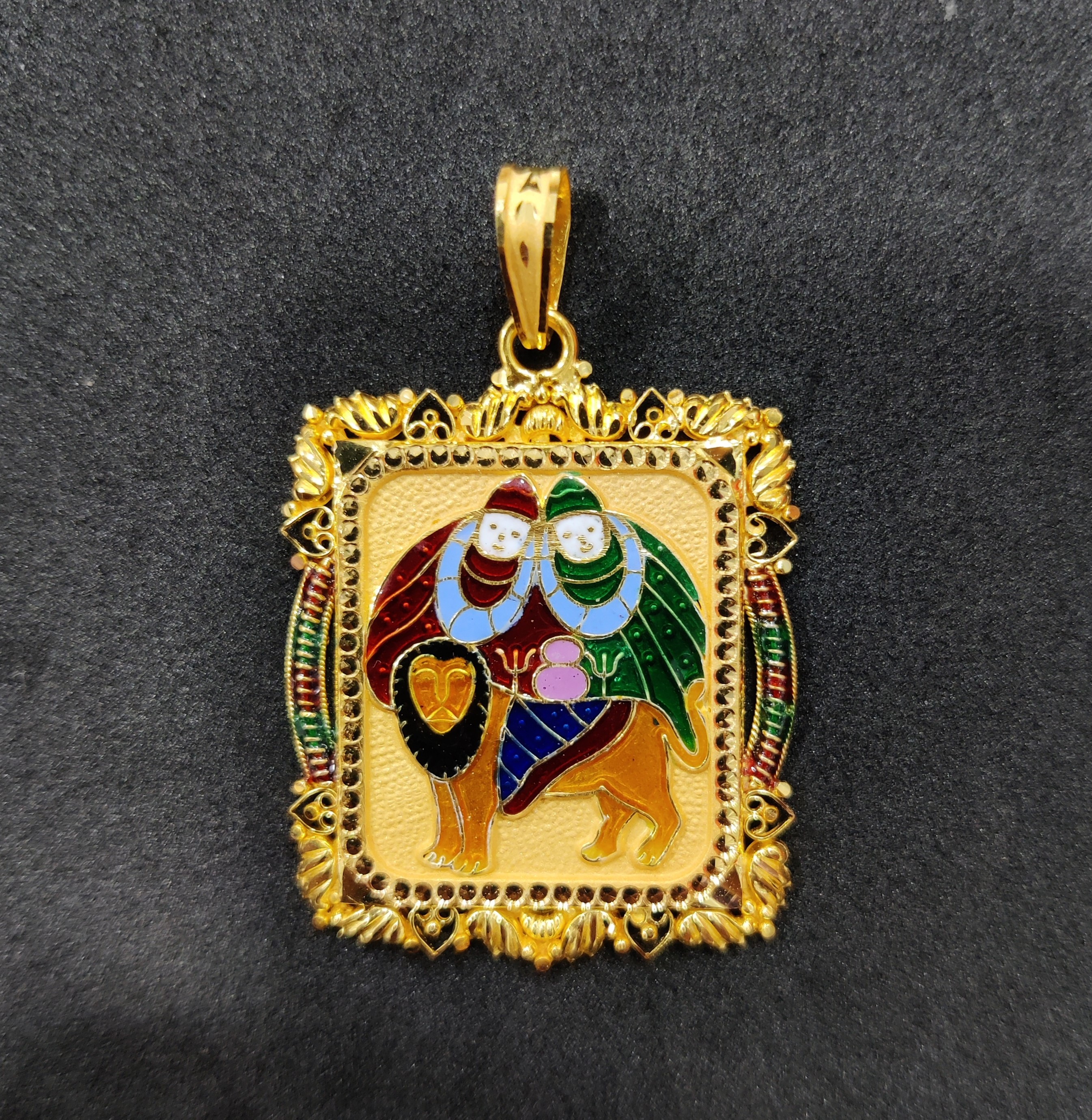 916 Gold Chamunda Maa Minakari-19