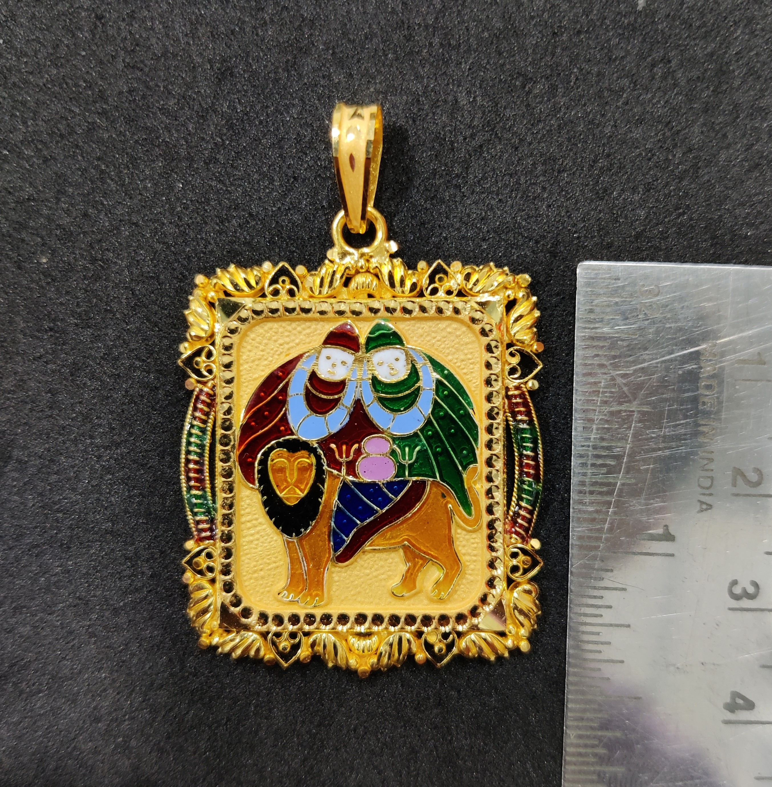 916 Gold Chamunda Maa Minakari-19