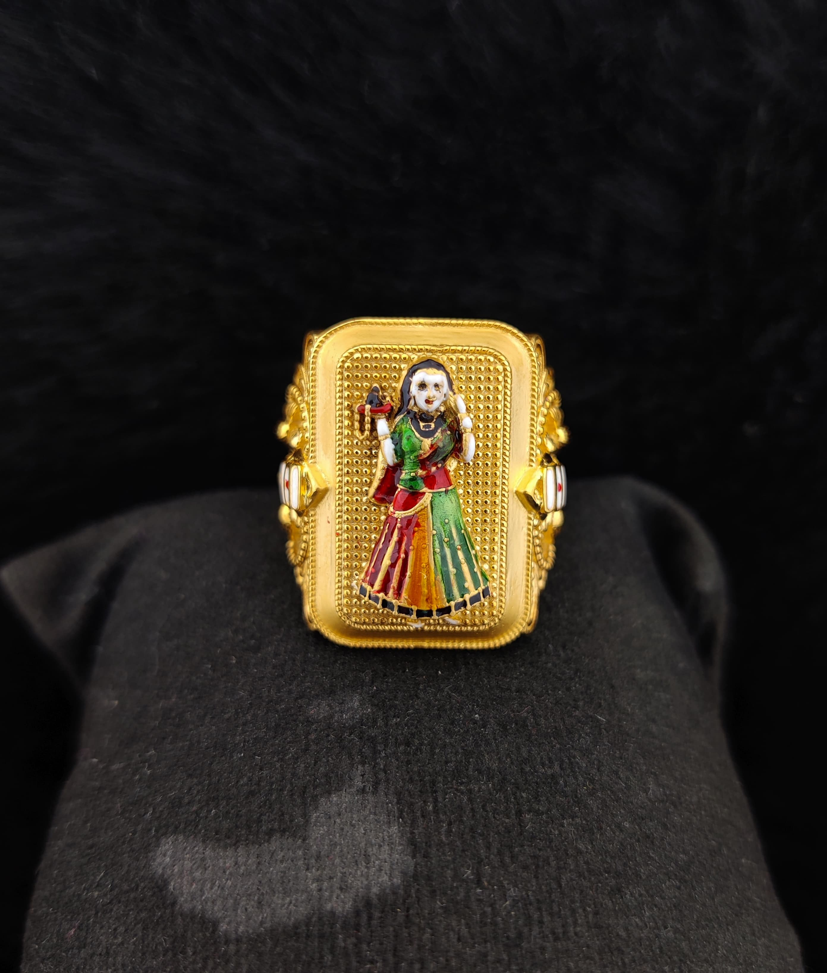 916 Gold Bhatiyani Maa Designer Ring