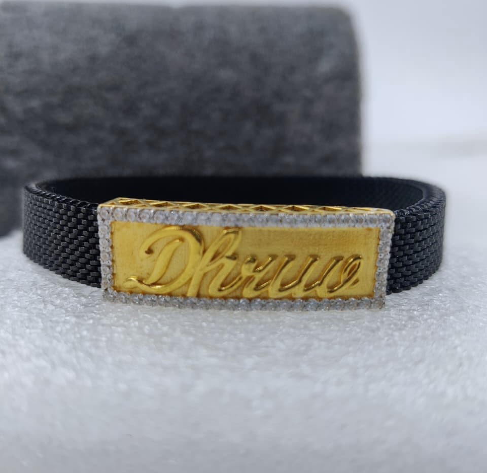 916 Gold Fancy Named Bracelet