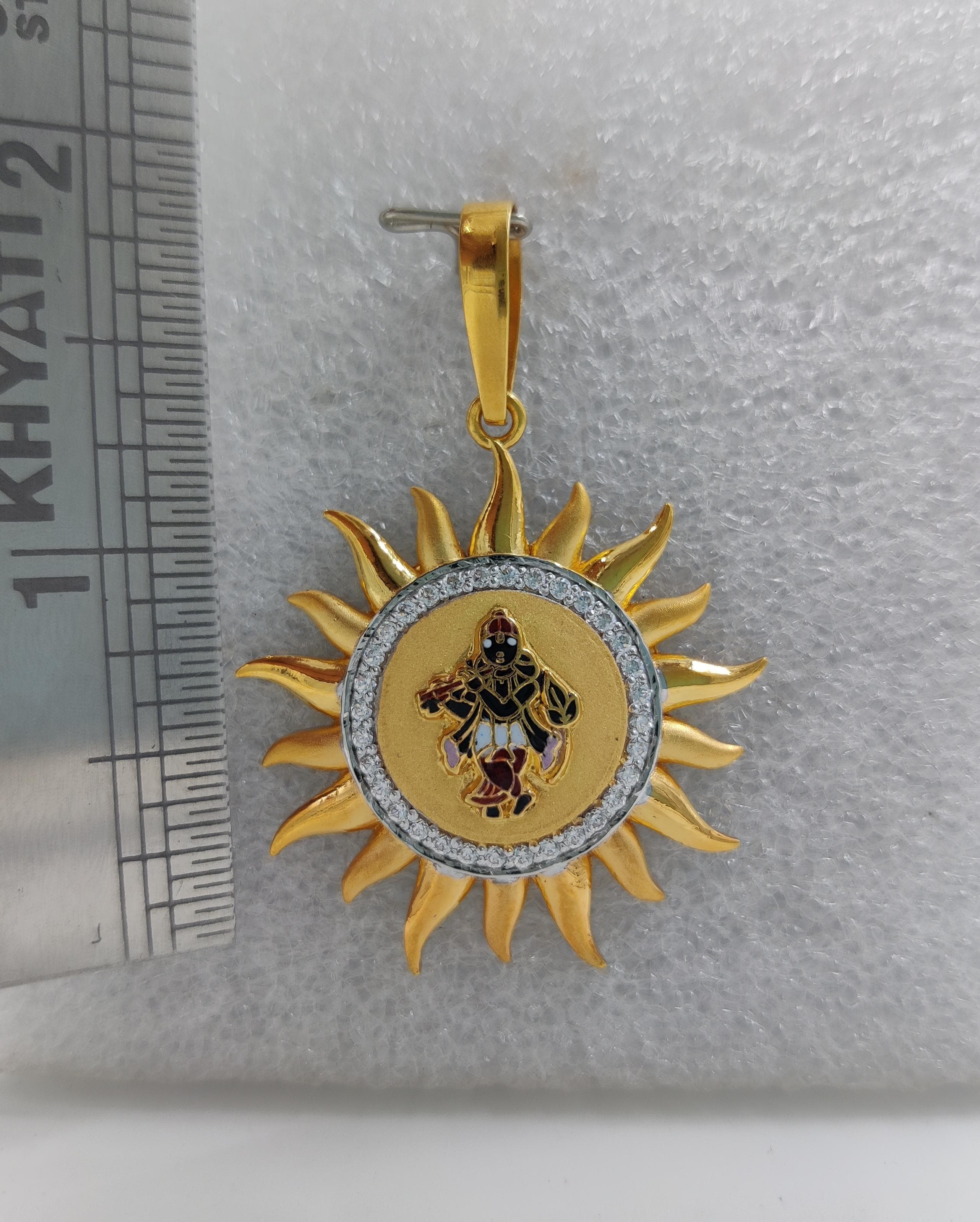 916 Gold Fancy Krishna Pendant