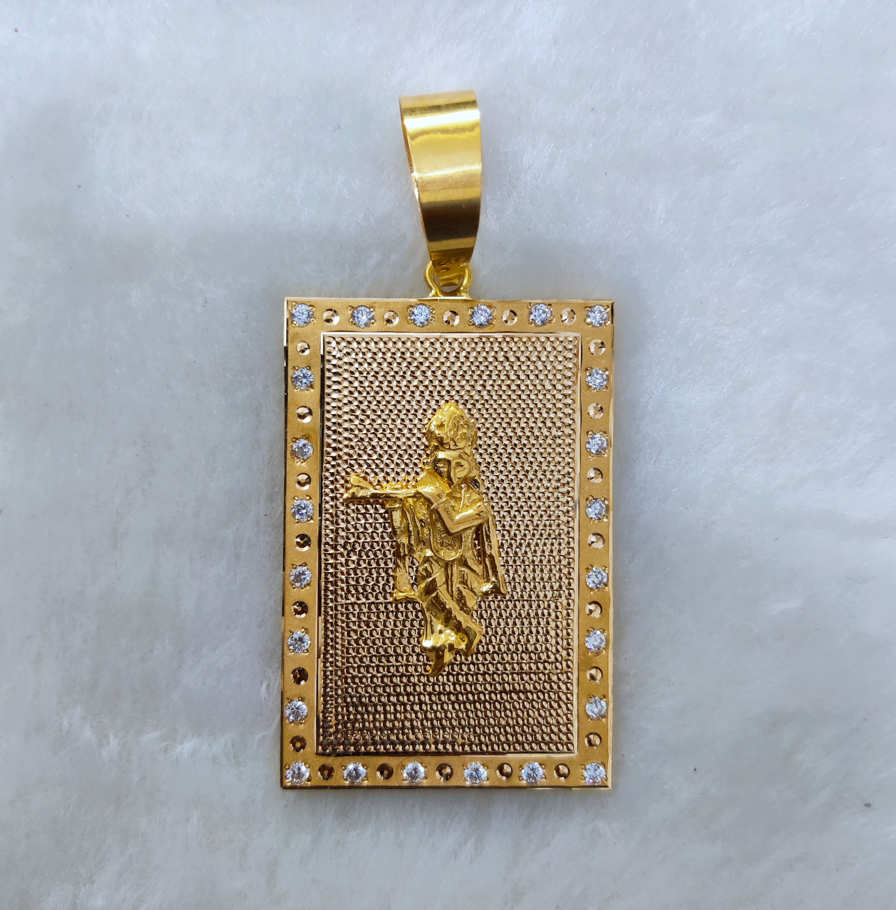 916 Gold Fancy Krishna Pendant-46