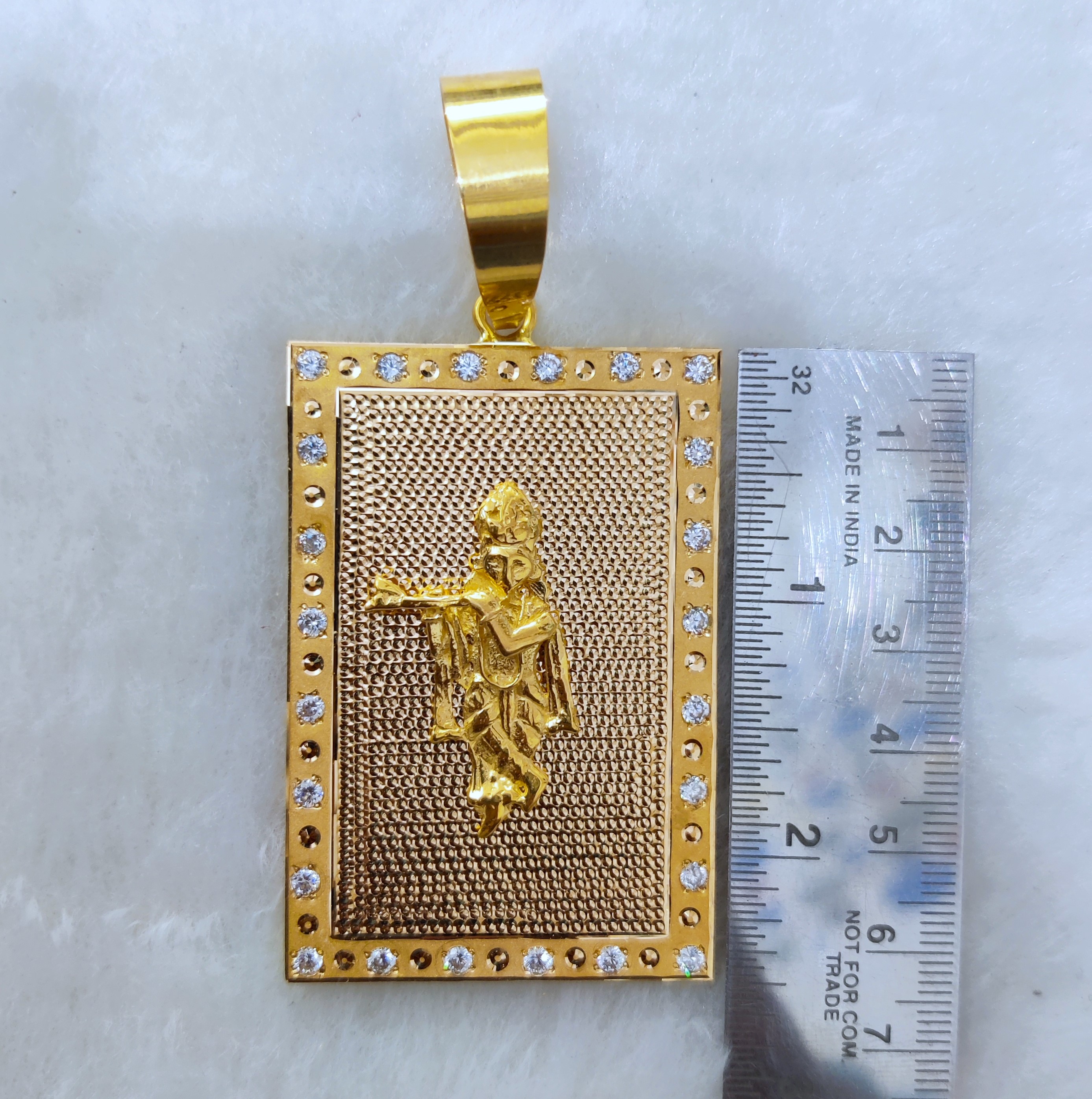 916 Gold Fancy Krishna Pendant-46