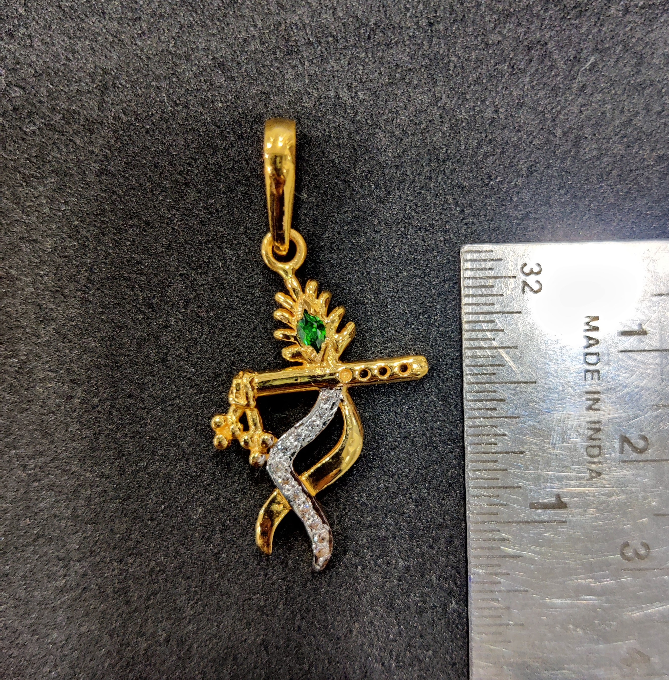 916 Gold Fancy Krishna Pendant-49