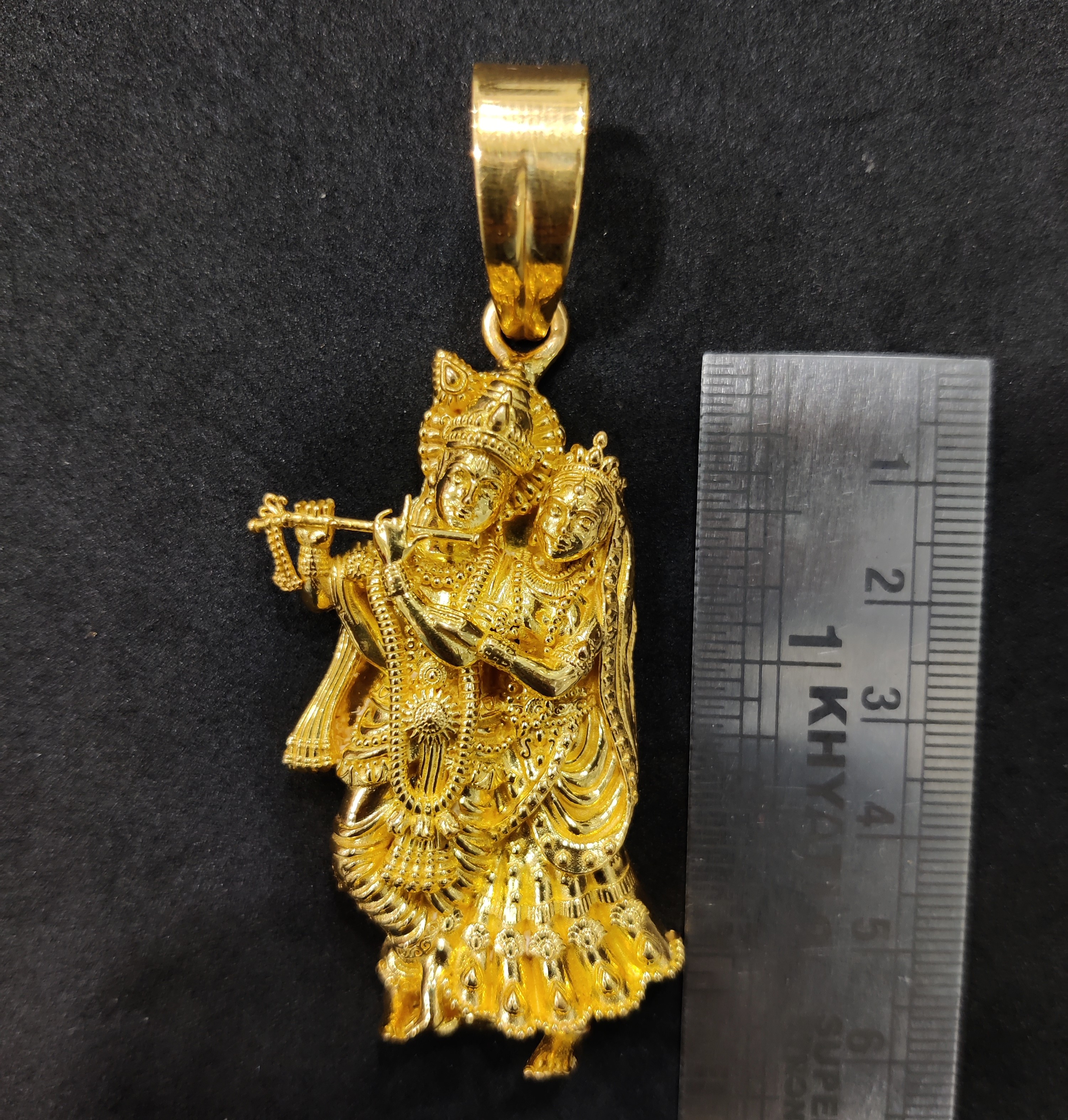 916 Gold Fancy Radha-Krishna Pendant-58
