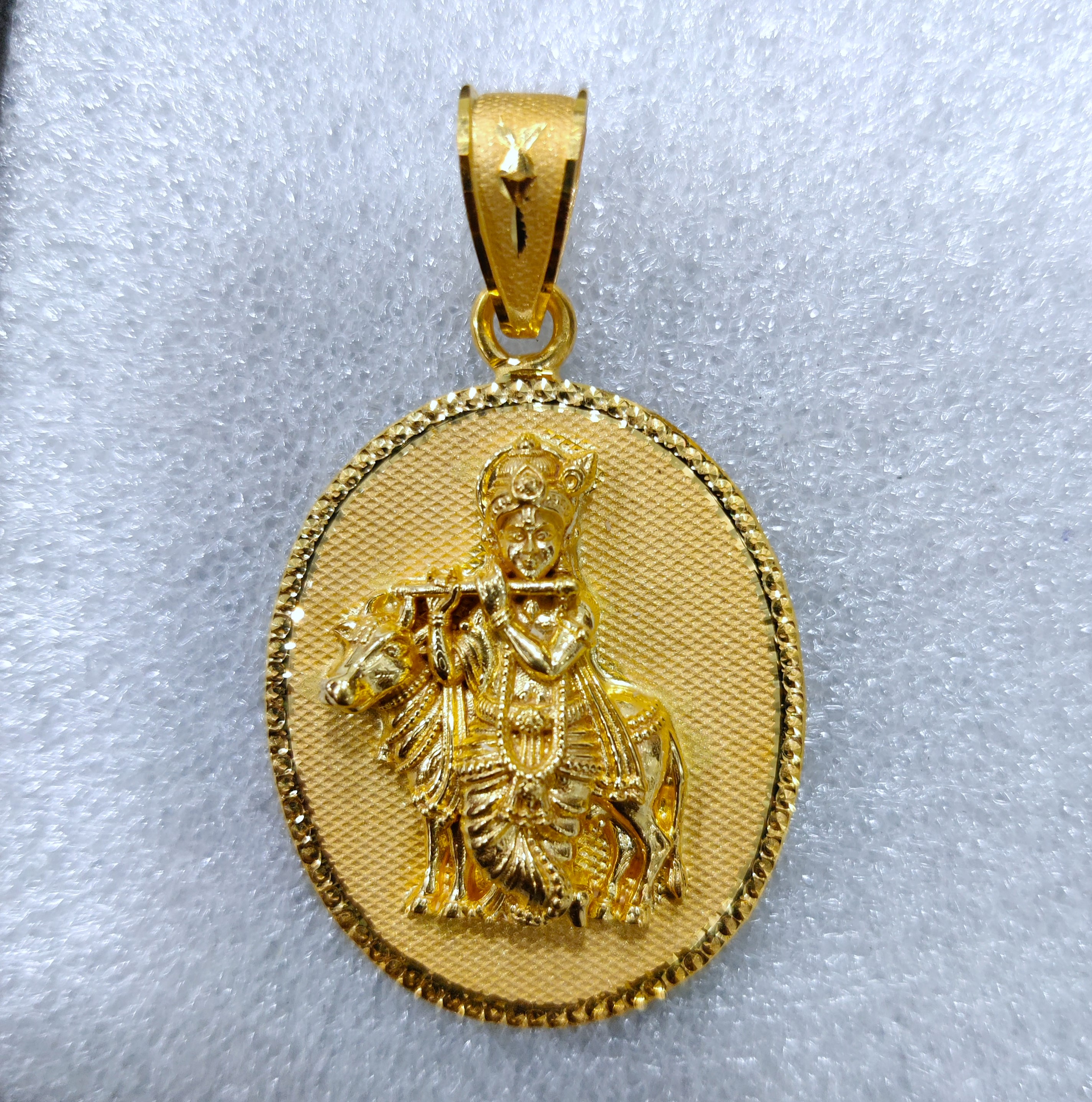 916 Gold Fancy Krishna Pendant-59