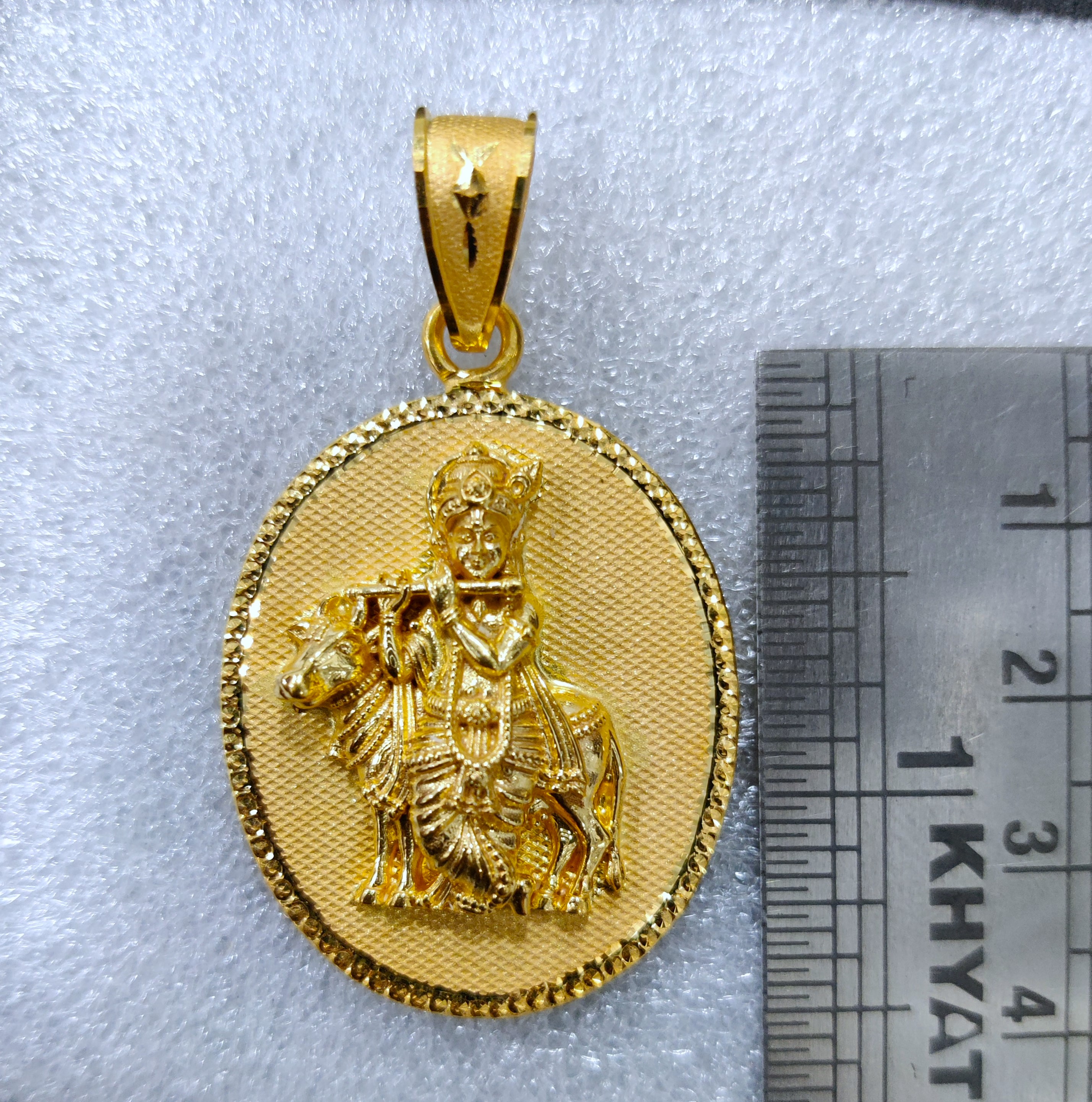 916 Gold Fancy Krishna Pendant-59