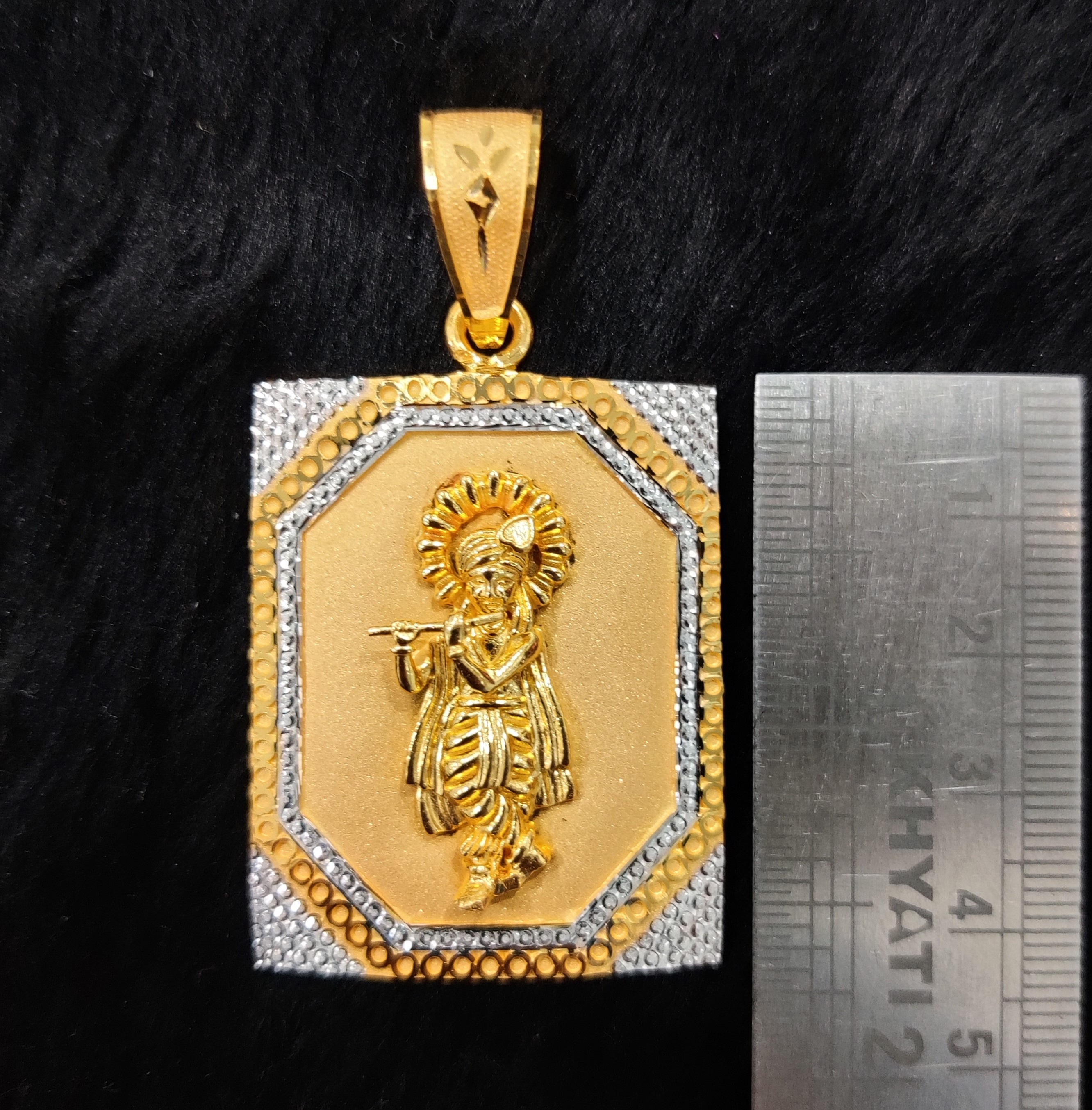 916 Gold Fancy Krishna Pendant-63