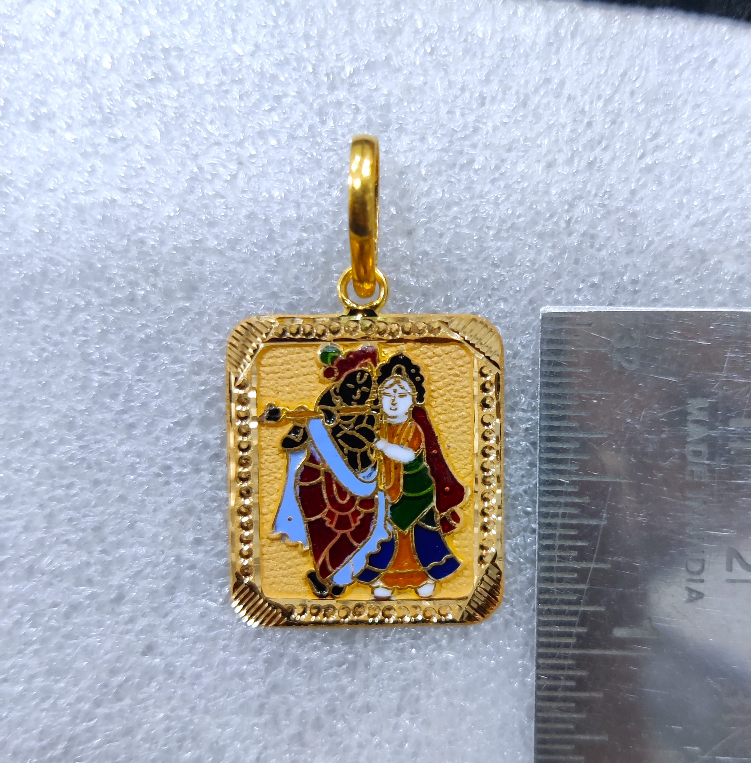 916 Gold Radha-Krishna Pendant-64