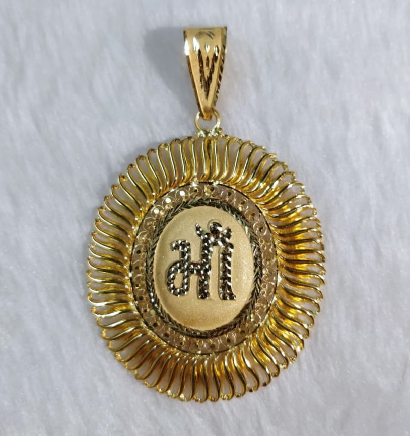 916 Gold Fancy Maa Pendant