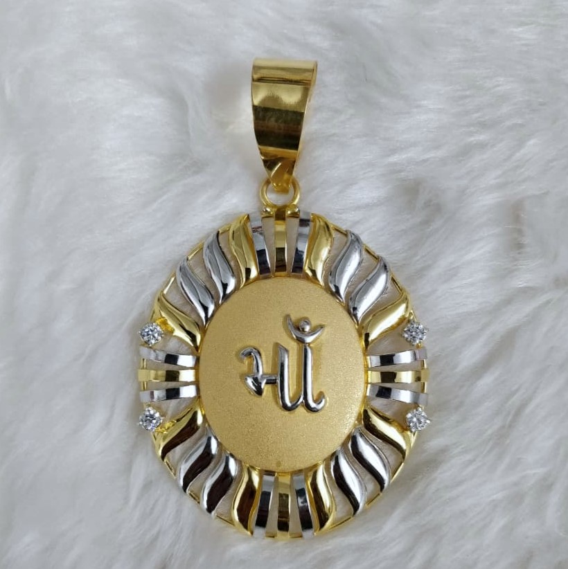 916 Gold Fancy Maa Pendant