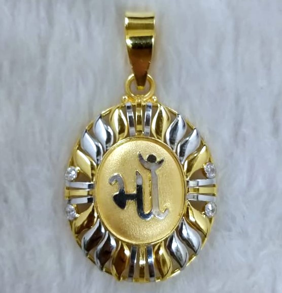 916 Gold Fancy Maa Pendant
