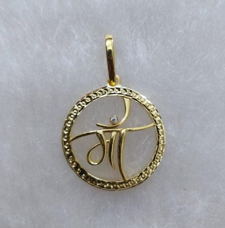 916 Gold Fancy Maa Pendant