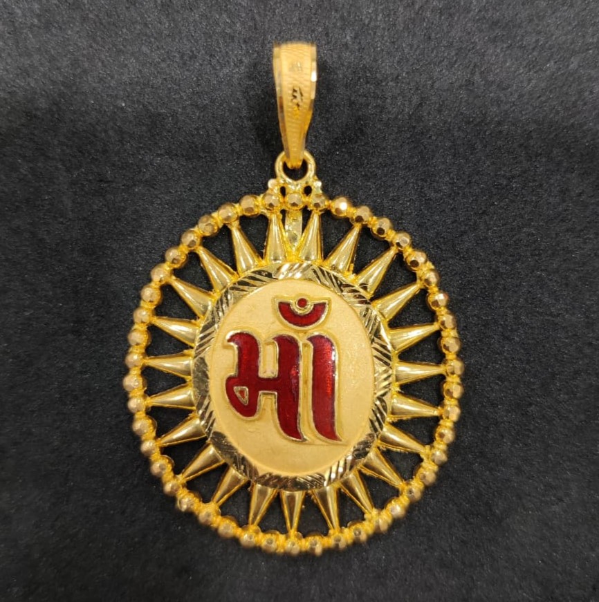 916 Gold Fancy Maa Pendant