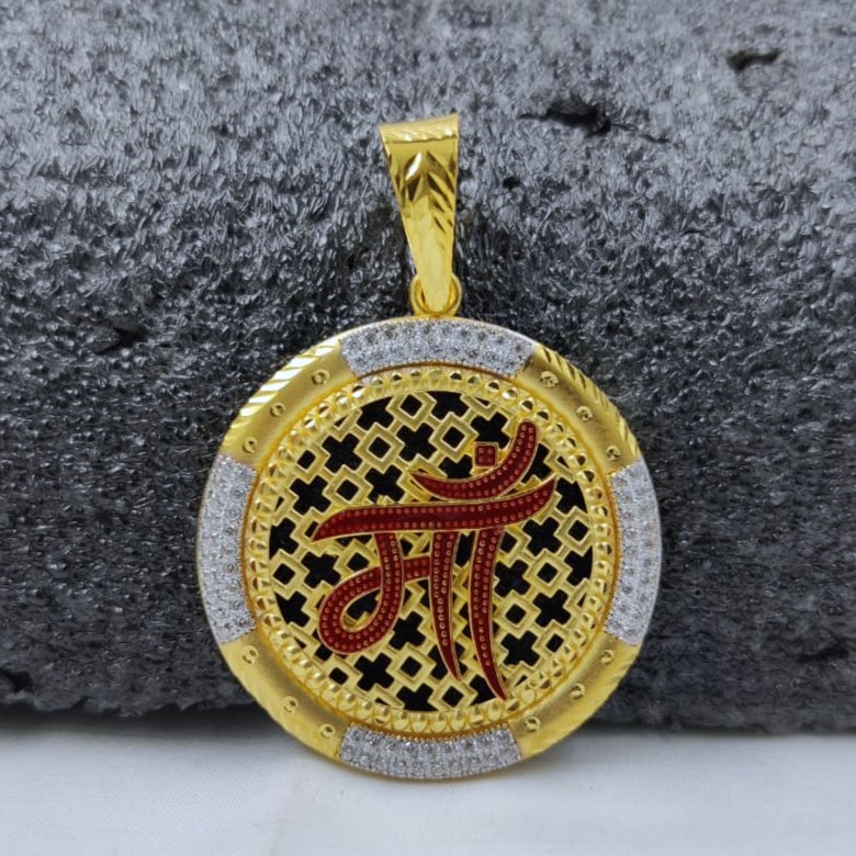 916 Gold Fancy Maa Pendant