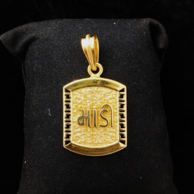 916 Gold Fancy Maa Pendant
