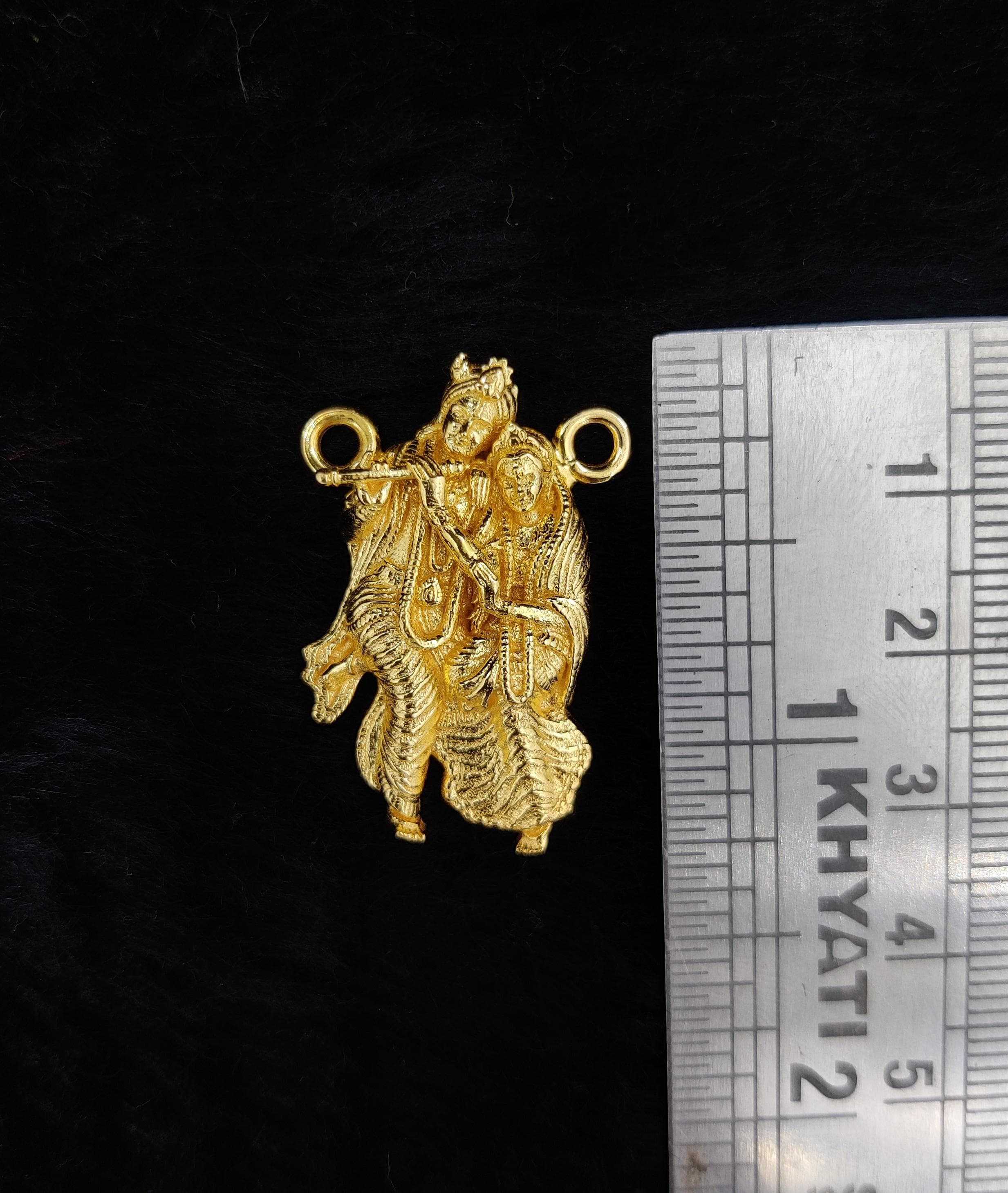 916 Gold Fancy Radha-Krishna Pendant