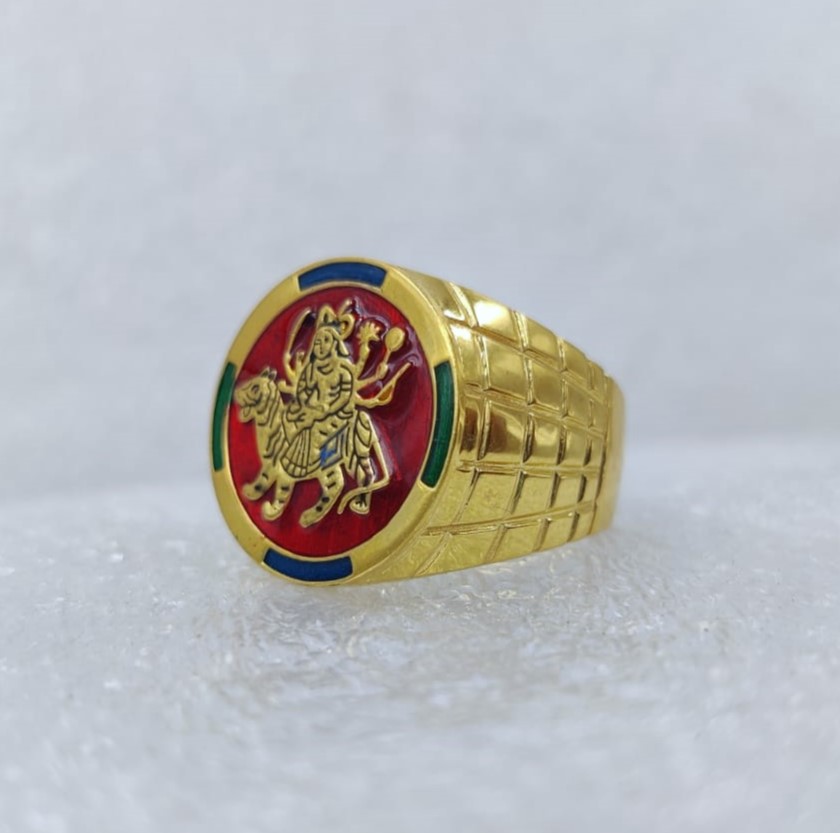 916 Gold Fancy Ambaji Rinng