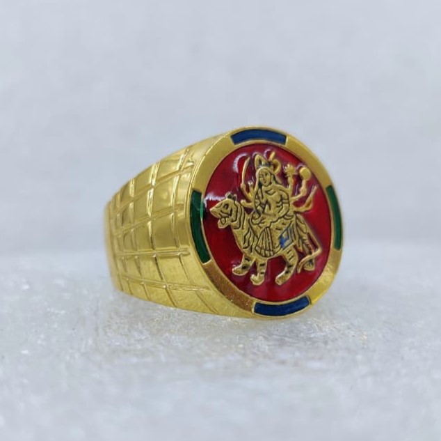 916 Gold Fancy Ambaji Rinng