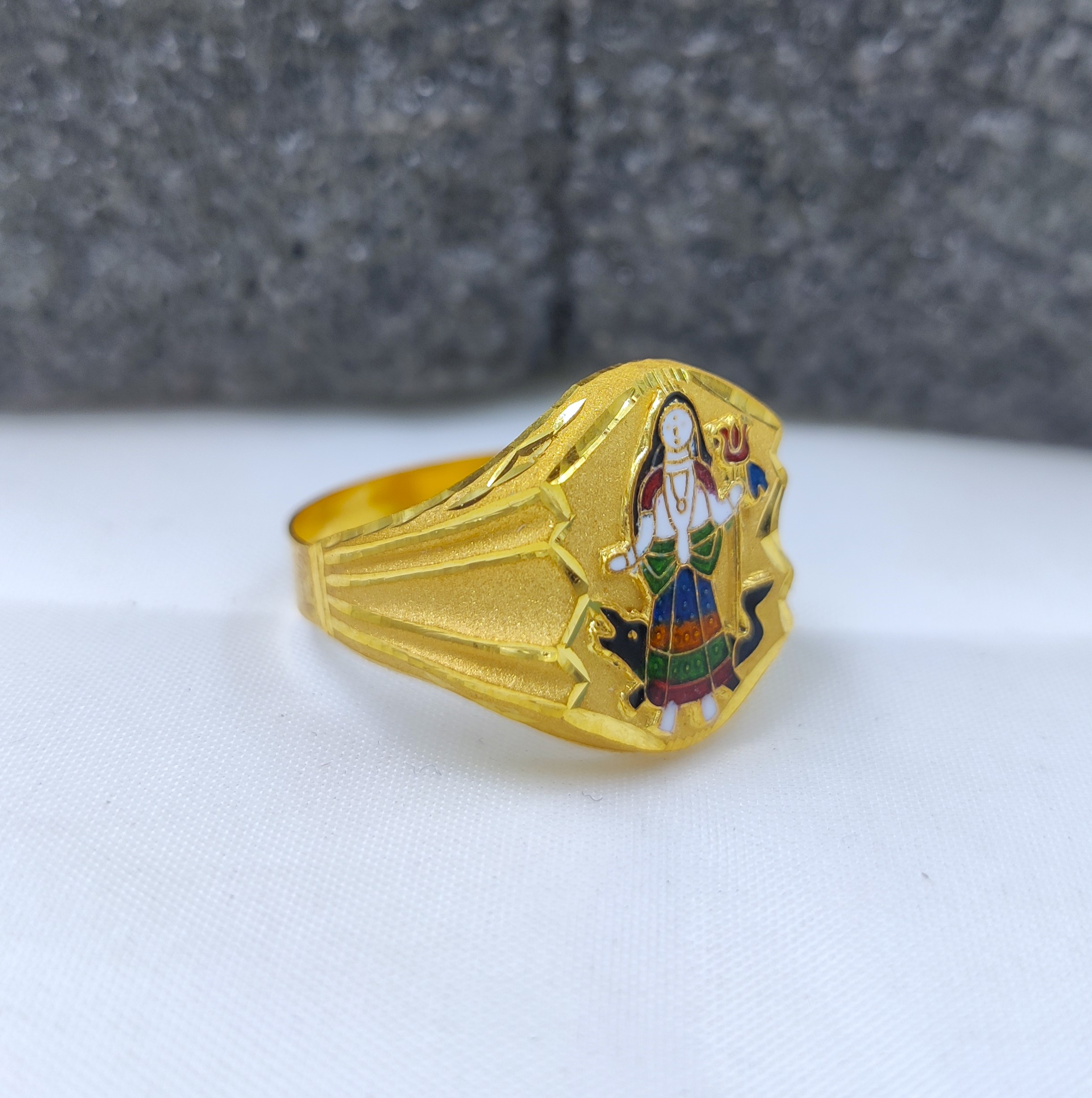 916 Gold Khodiyar Maa Minakri Ring-40